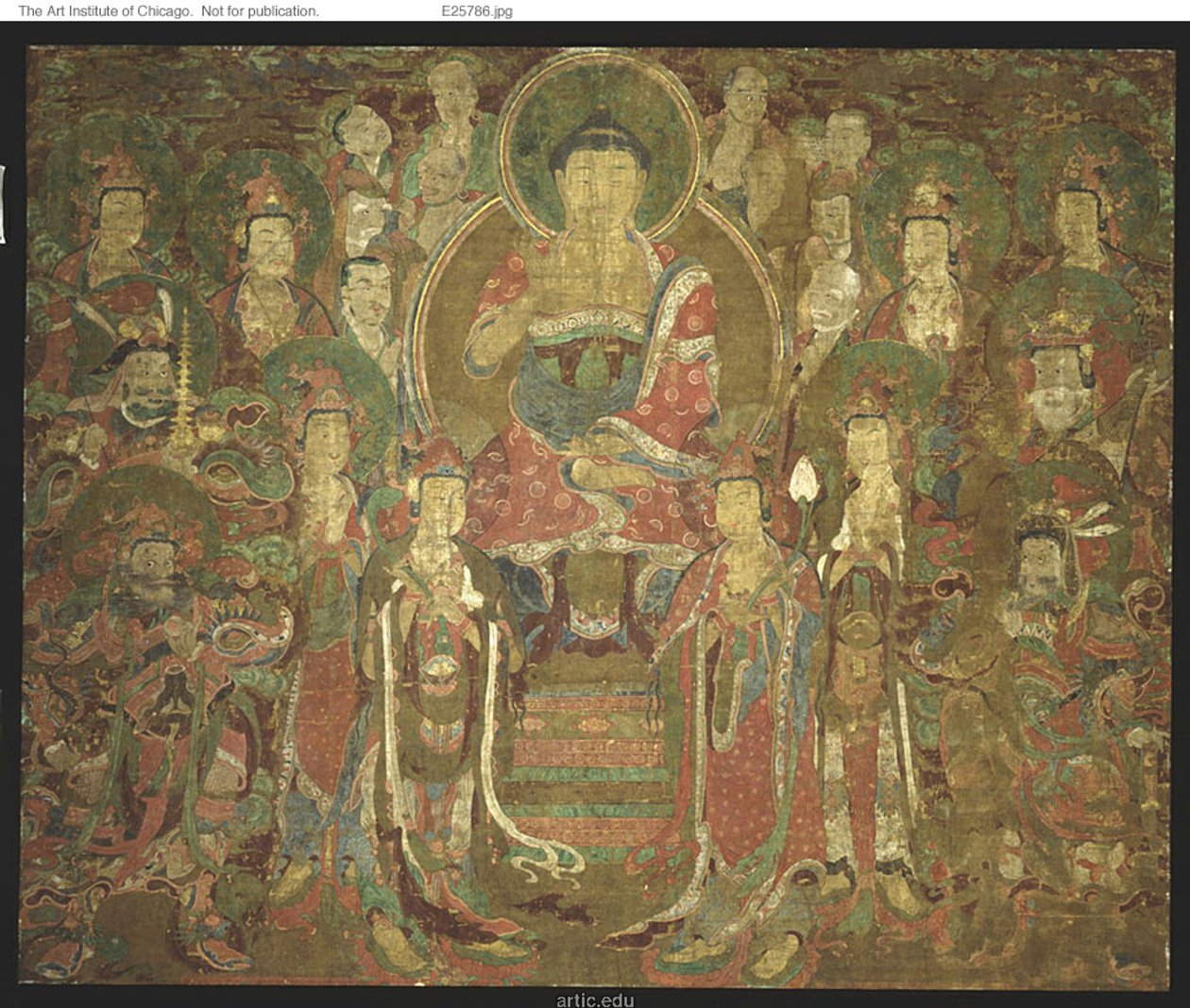 Budda Amitabha ze zgromadzeniem 아미타불회도 autorstwa Unknown artist