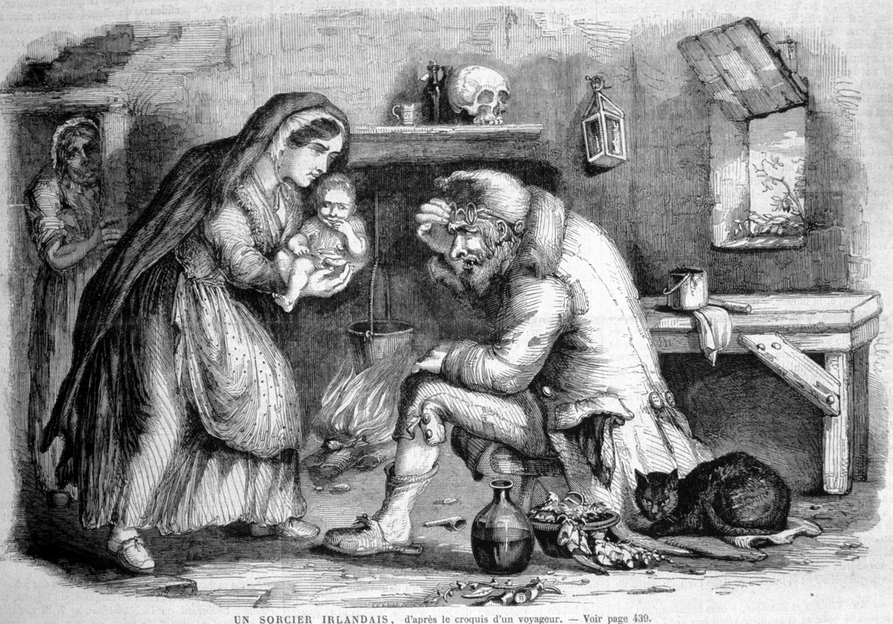 Irlandzki czarodziej, anonimowy rysunek autorstwa Unknown artist