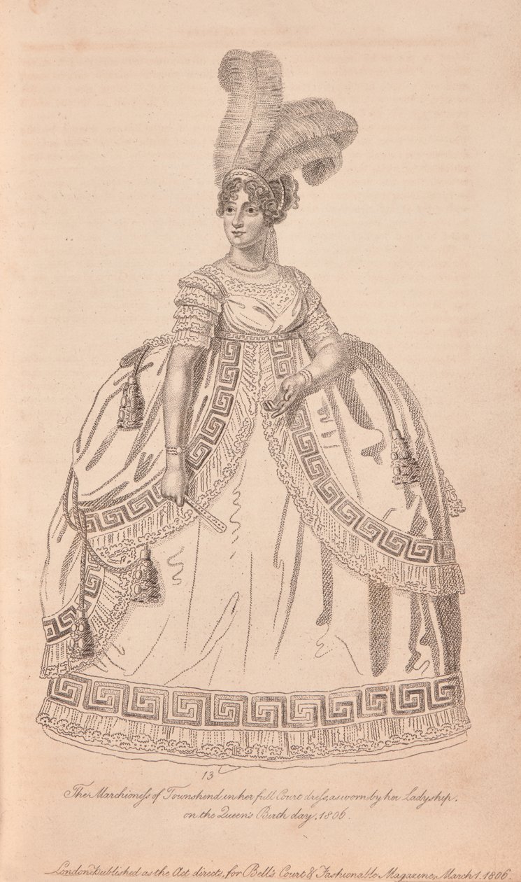 Anne Townshend, markiza Townshend w pełnym stroju dworskim autorstwa Unknown artist