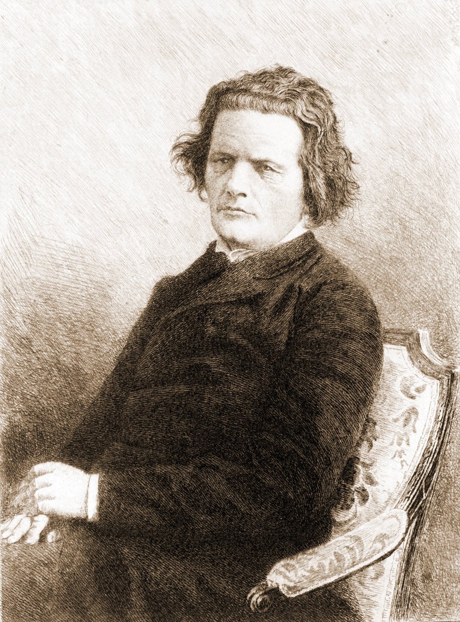 Anton Grigorievich Rubinstein. Rosyjski pianista i kompozytor (Vykhvatintsy, niedaleko Podolska) autorstwa Unknown artist