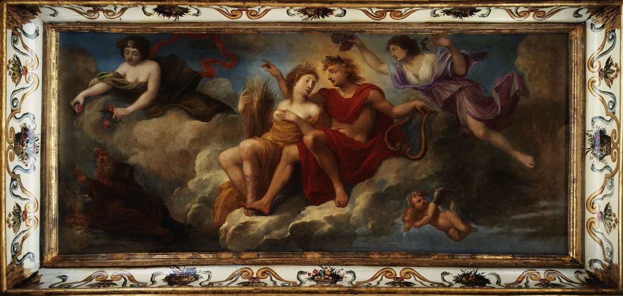 Apollo i cztery pory roku, wiosna, lato, jesień i zima, między 1645 a 1655 (olej na płótnie) autorstwa Unknown artist