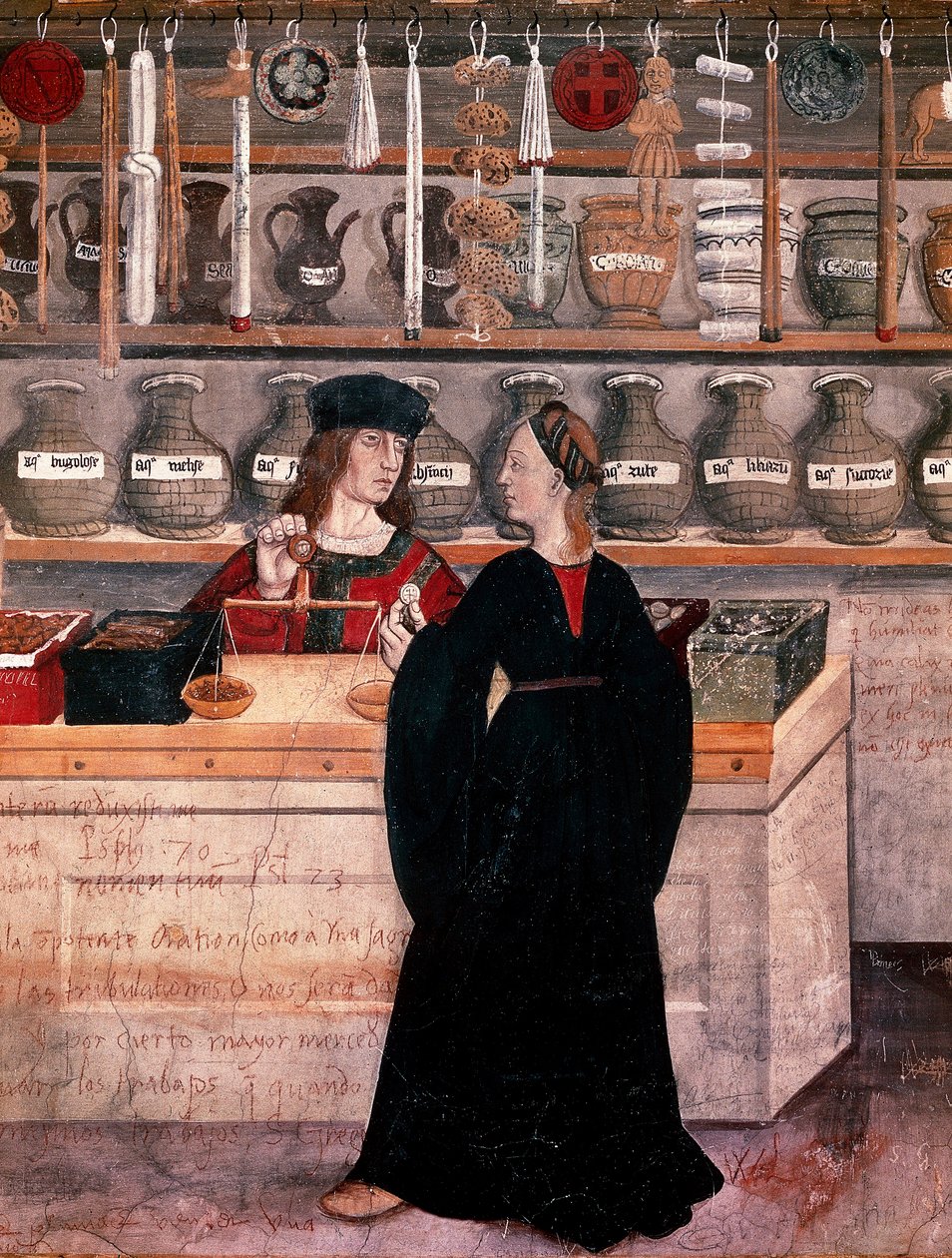 Aptekarz (fresk) autorstwa Unknown artist
