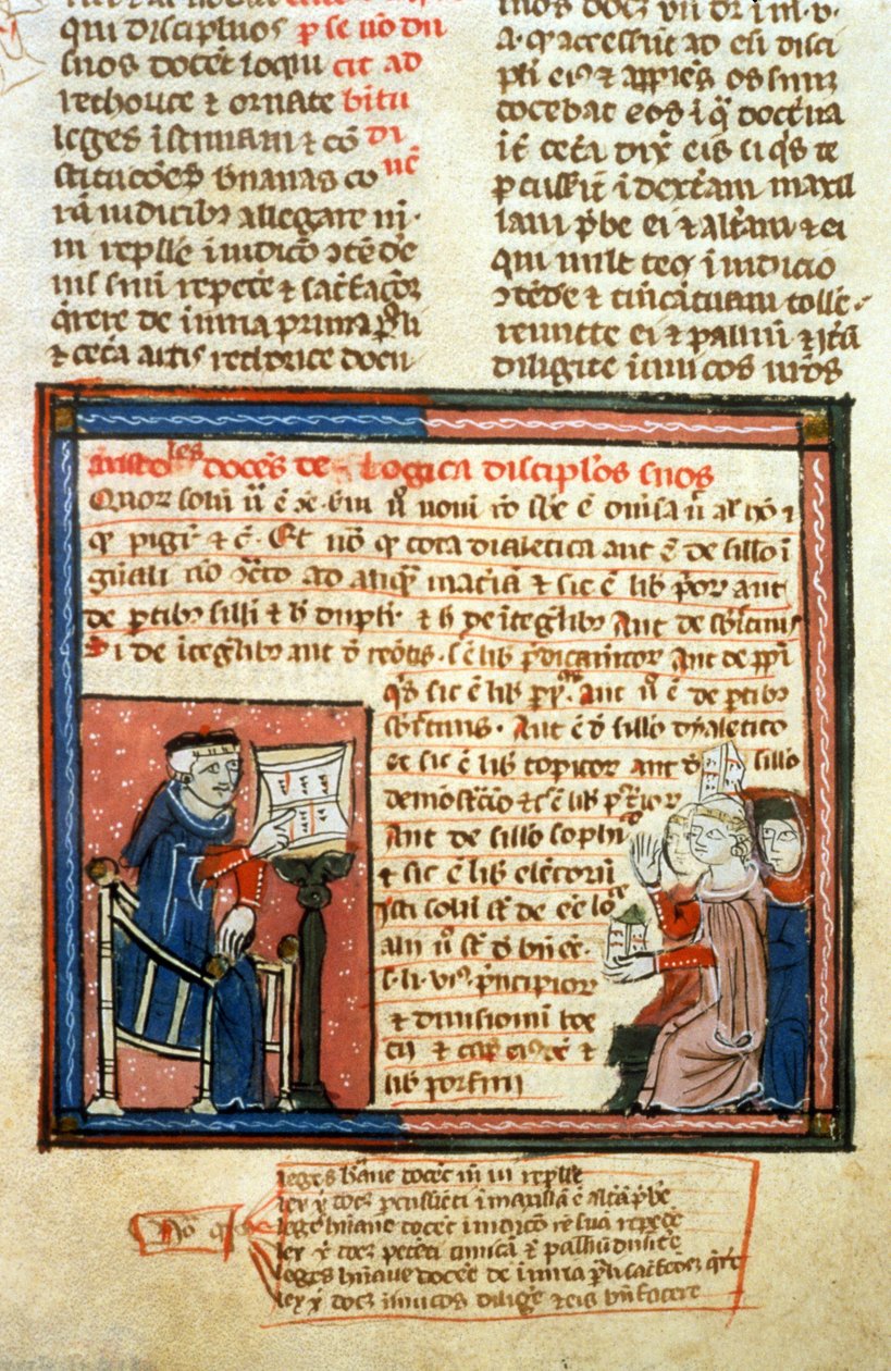 Arystoteles Nauczyciel - Illuminure średniowiecza (ref. 418 autorstwa Unknown artist