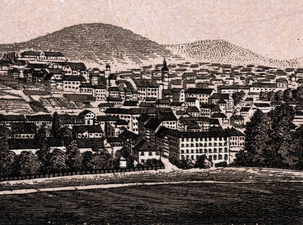 Baden Baden (Baden-Baden), Niemcy: widok na miasto (widok ogólny). w „” Świat ilustruje 168 odsłon”” Niedatowany (koniec XIX wieku) autorstwa Unknown artist