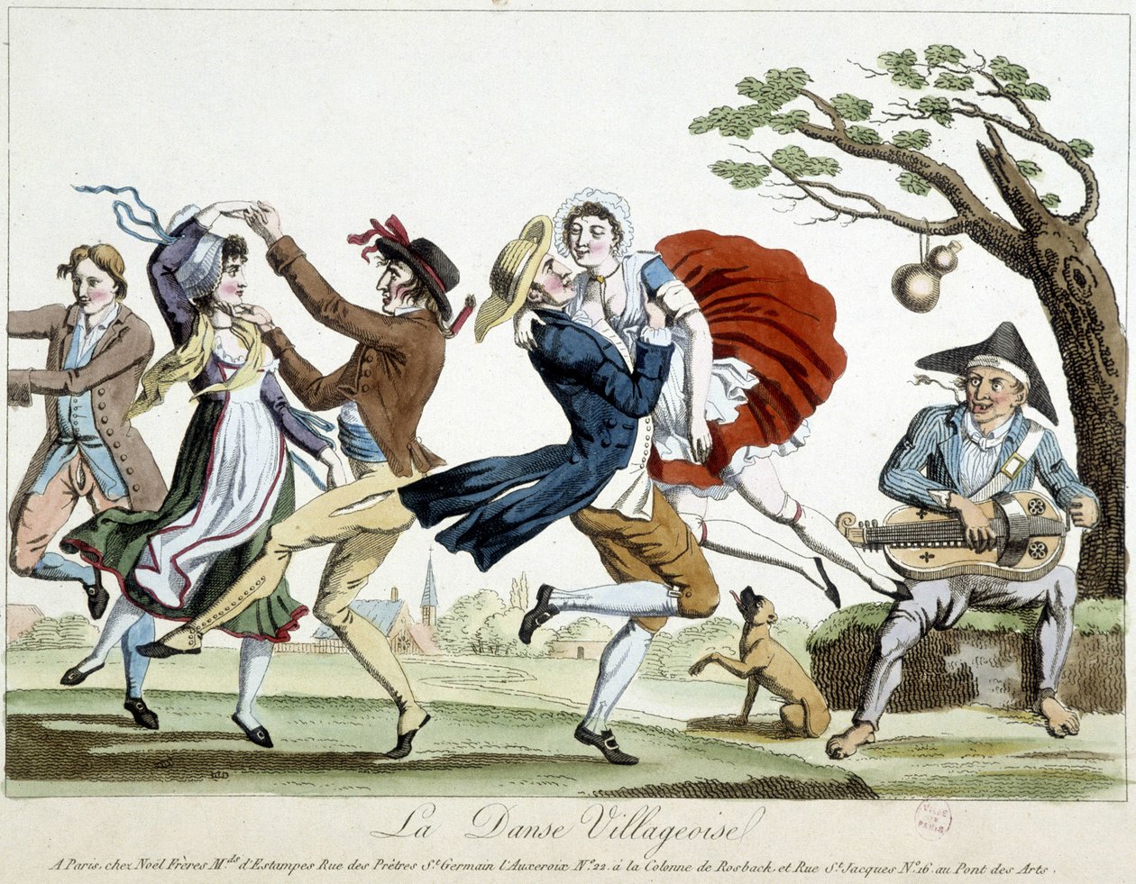 Bal: taniec wiejski - and., koniec XVIII w., Carnavalet. autorstwa Unknown artist