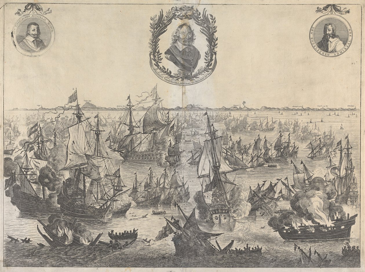 Bitwa pod Scheveningen, 31 lipca 1653 r autorstwa Unknown artist