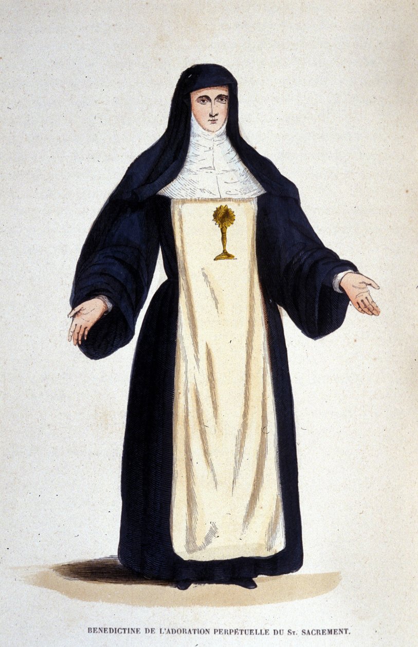 Benedyktyn od wieczystej adoracji Najświętszego Sakramentu, zakon założony przez Katarzynę de Bar w Paryżu w 1654 r. autorstwa Unknown artist