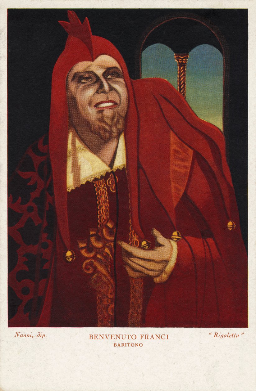 Witamy Franci jako włoskiego barytona Verdiego „Rigoletto” autorstwa Unknown artist