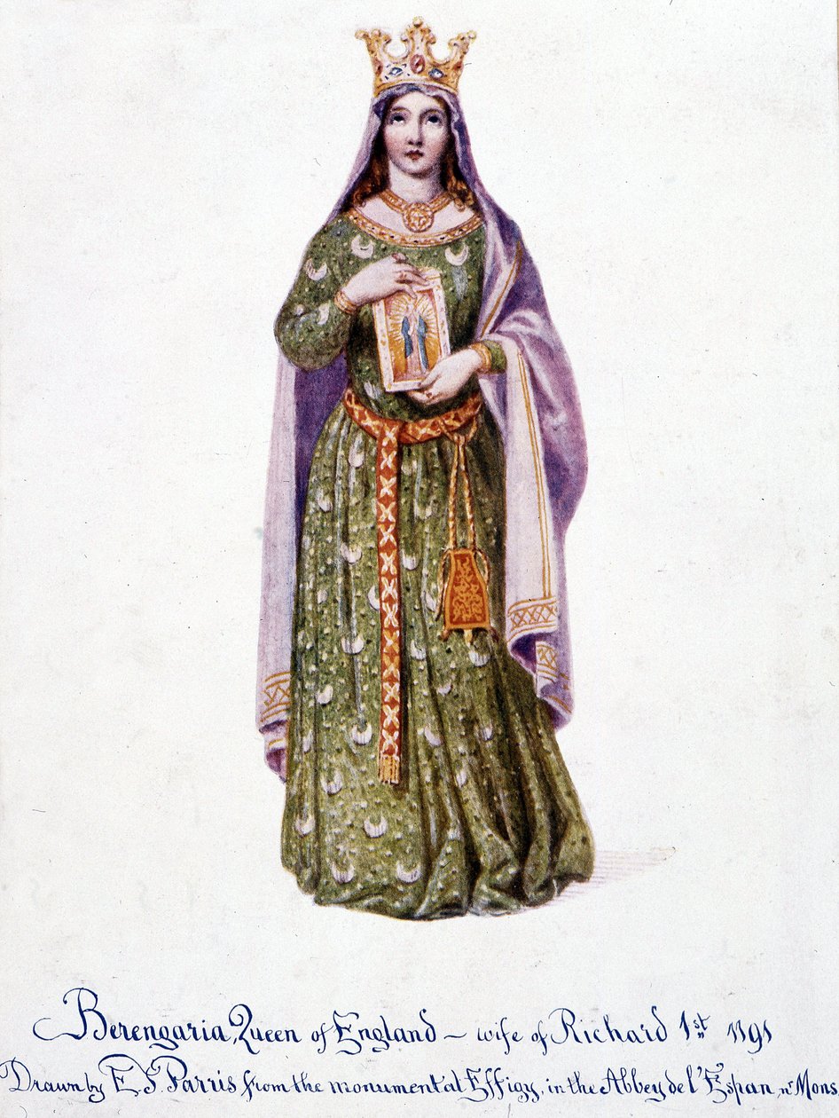 Berengaria z Nawarry żona Ryszarda I z Anglii - Berangere z Nawarry - Berengere, królowa Anglii, żona Ryszarda I 1191 autorstwa Unknown artist