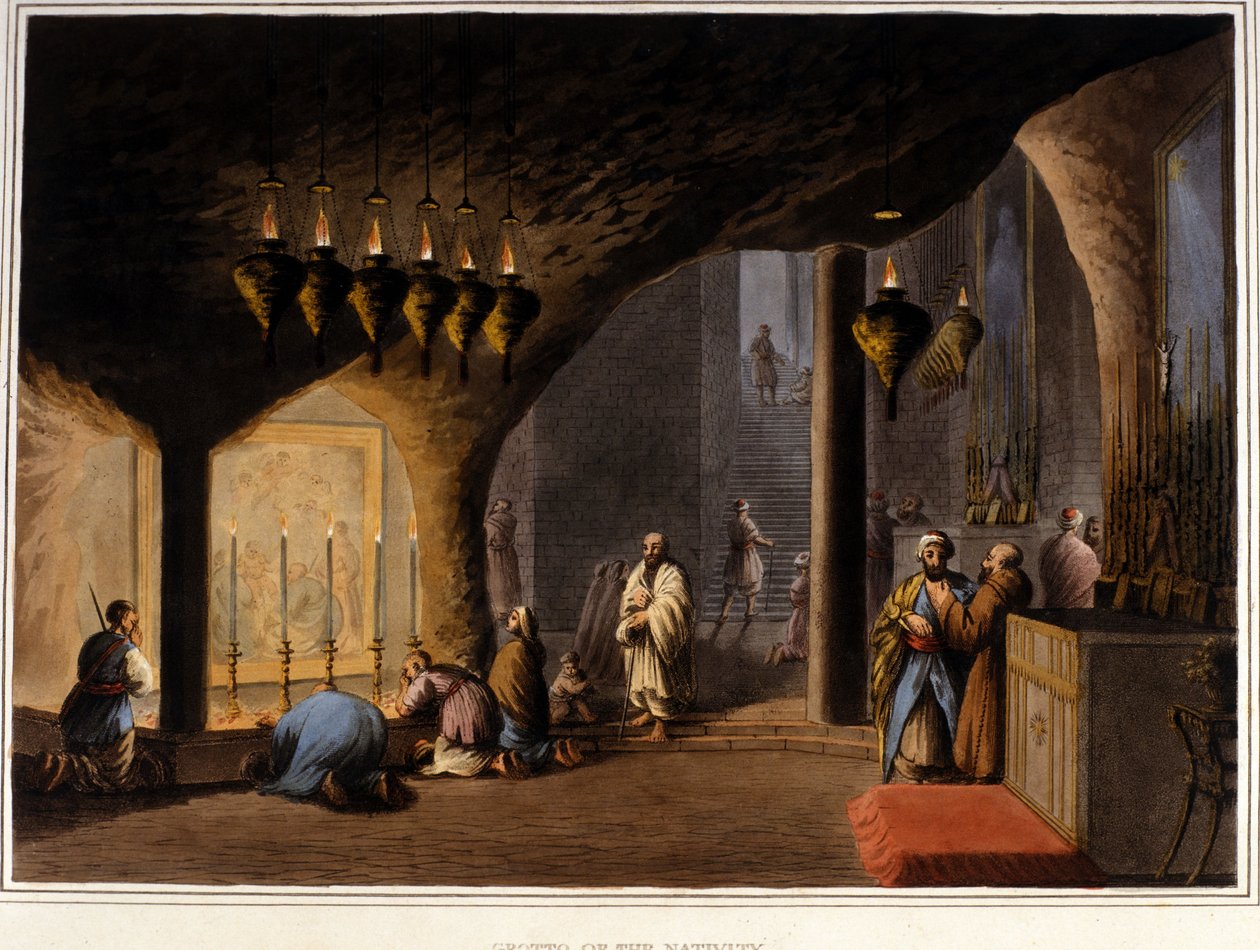 Betlejem (Zachodni Brzeg): Jaskinia Narodzenia. 19 wiek. autorstwa Unknown artist