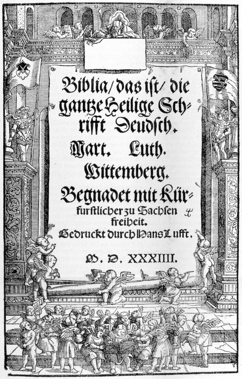 Biblia Lutra. 1534. Wittenberga. Biblioteka Miejska Sormanów. Mediolan autorstwa Unknown artist