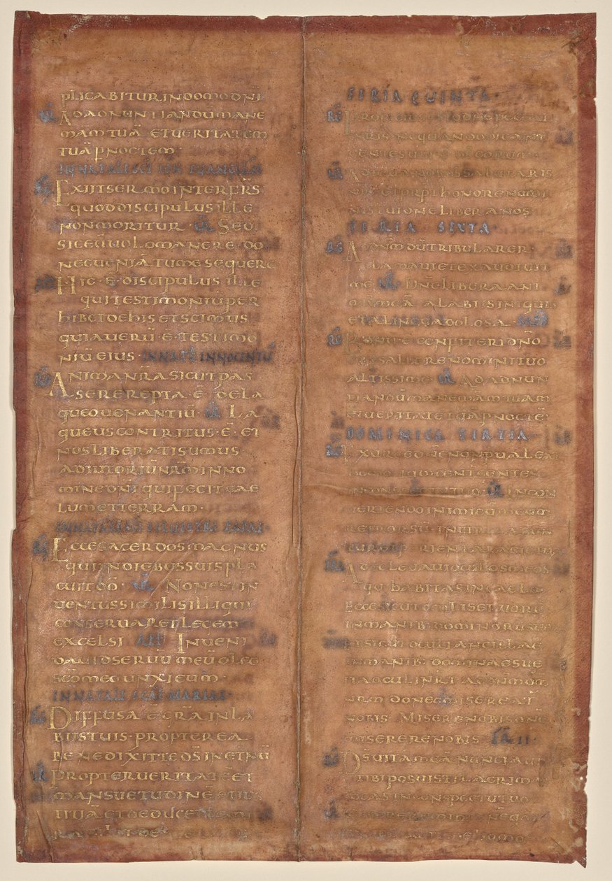 Bifolium wycięte z graduału karolińskiego (recto) autorstwa Unknown artist