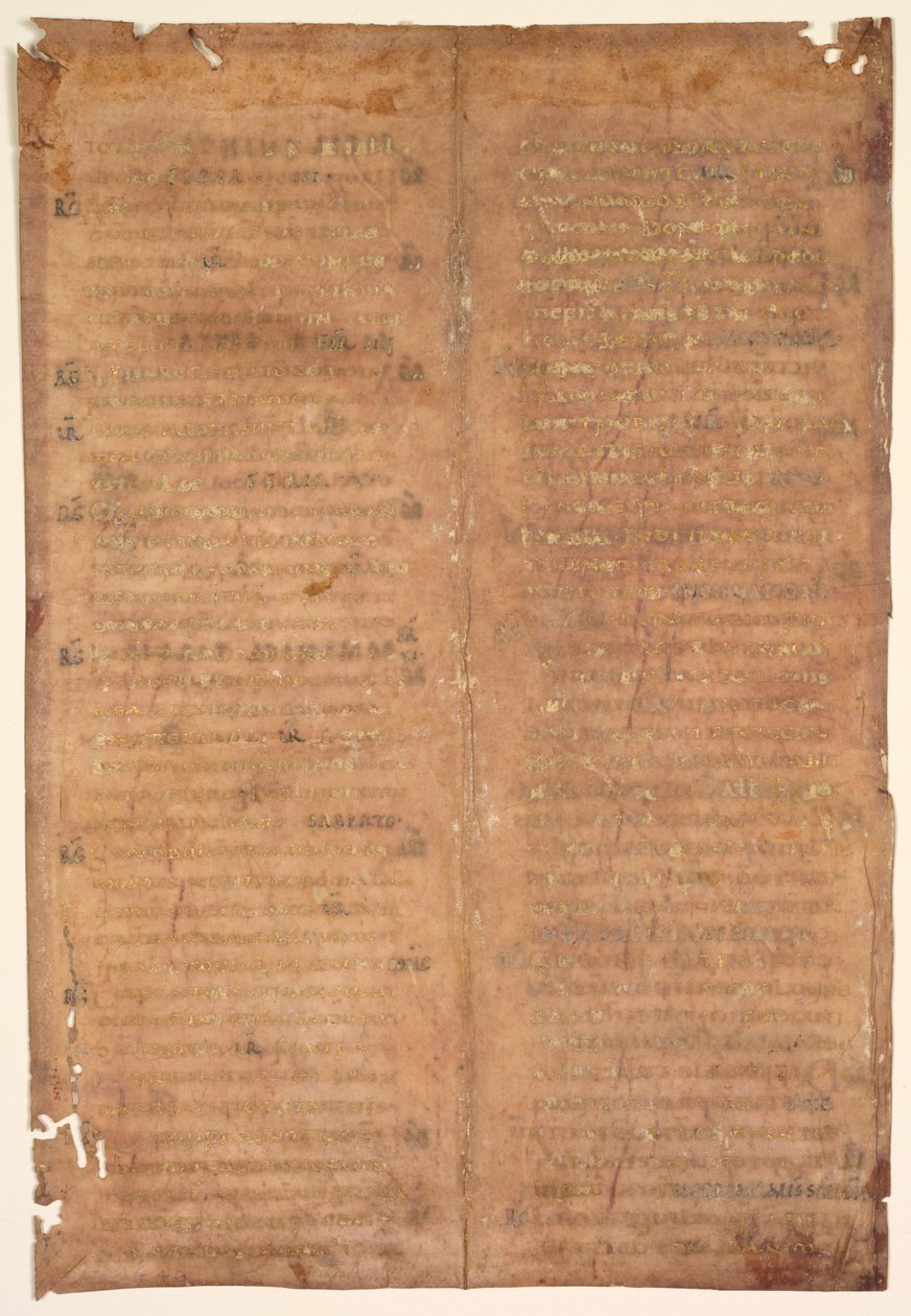 Bifolium wycięte z graduału karolińskiego (verso) autorstwa Unknown artist