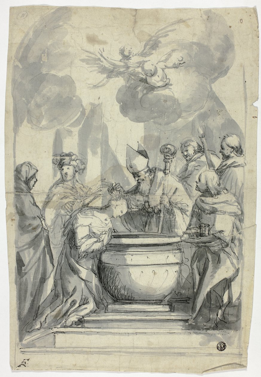 Biskup namaszczenie świętej kobiety autorstwa Unknown artist