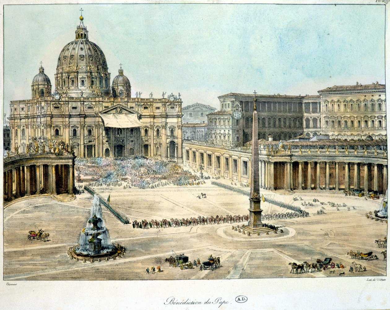 Błogosławieństwo Papieża od św. 1820. autorstwa Unknown artist