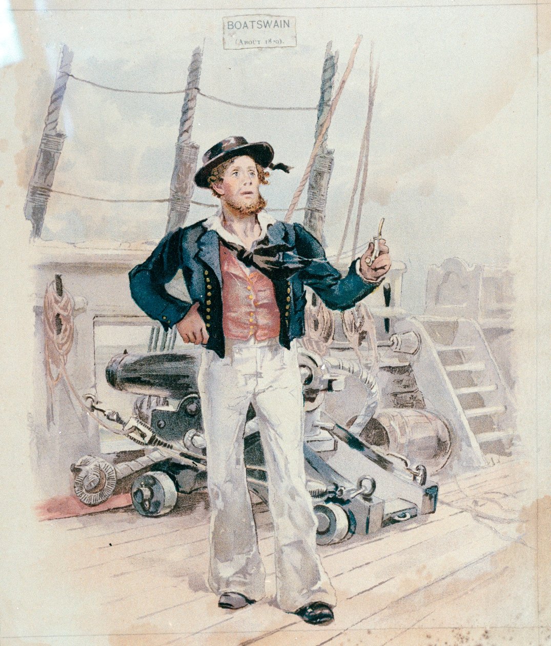 Boatswain, ok. 1820 r. (litografia barwna) autorstwa Unknown artist