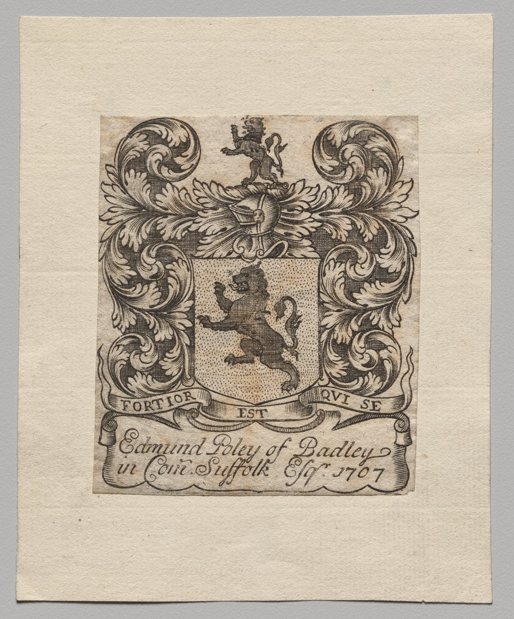 Ekslibris: Edmund Poley z Badley autorstwa Unknown artist