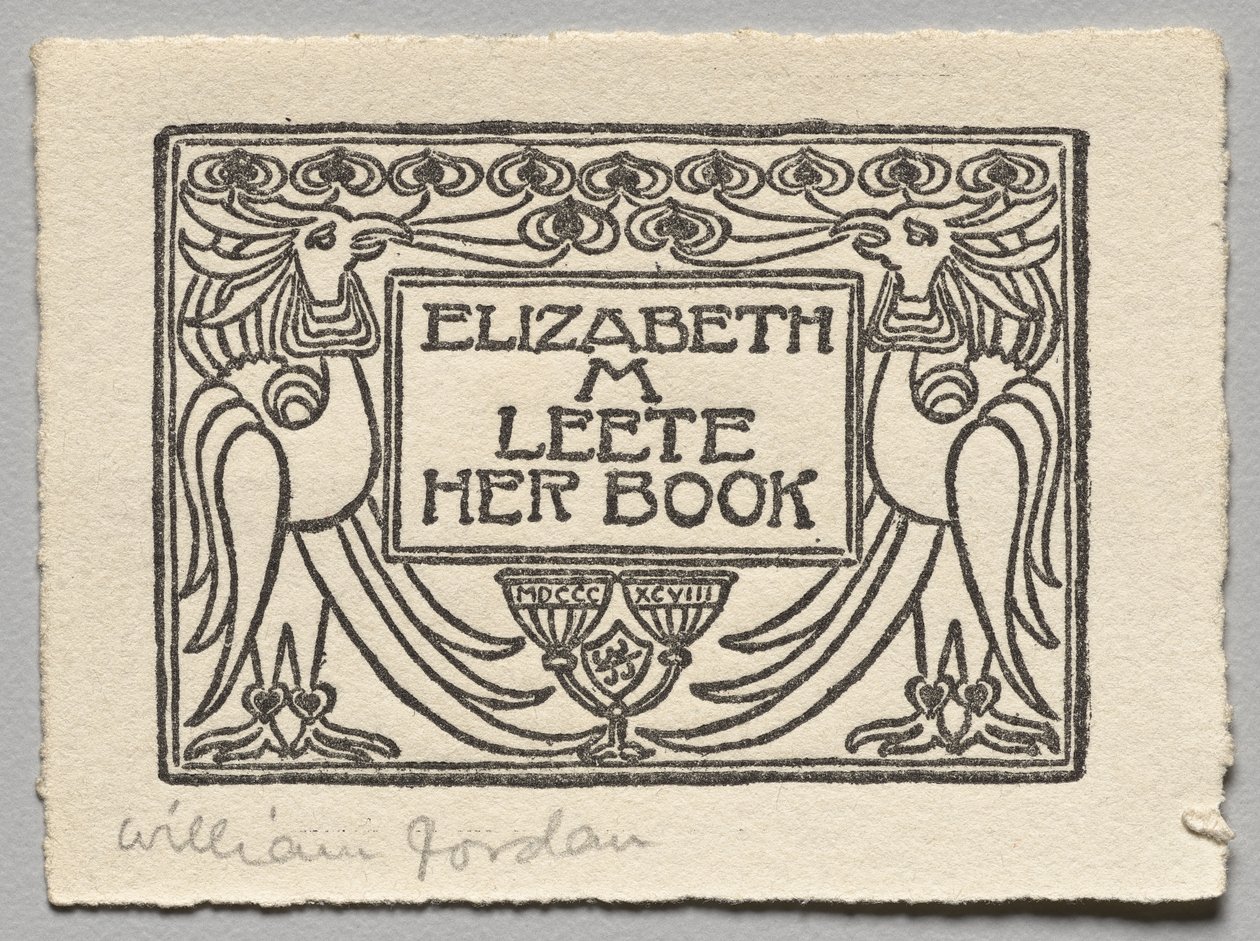 Ekslibris: Elizabeth M. Leete autorstwa Unknown artist
