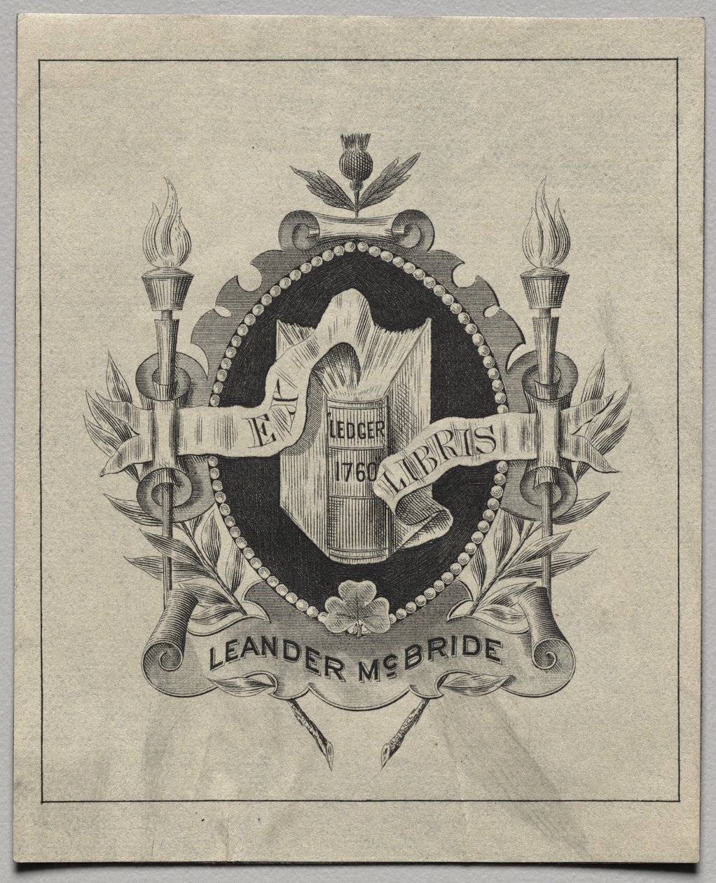 Ekslibris: Leander McBride autorstwa Unknown artist