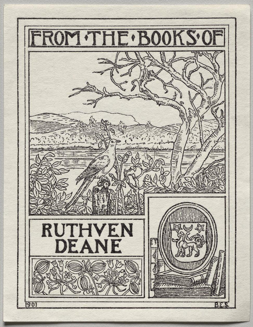 Ekslibris: Ruthven Deane autorstwa Unknown artist