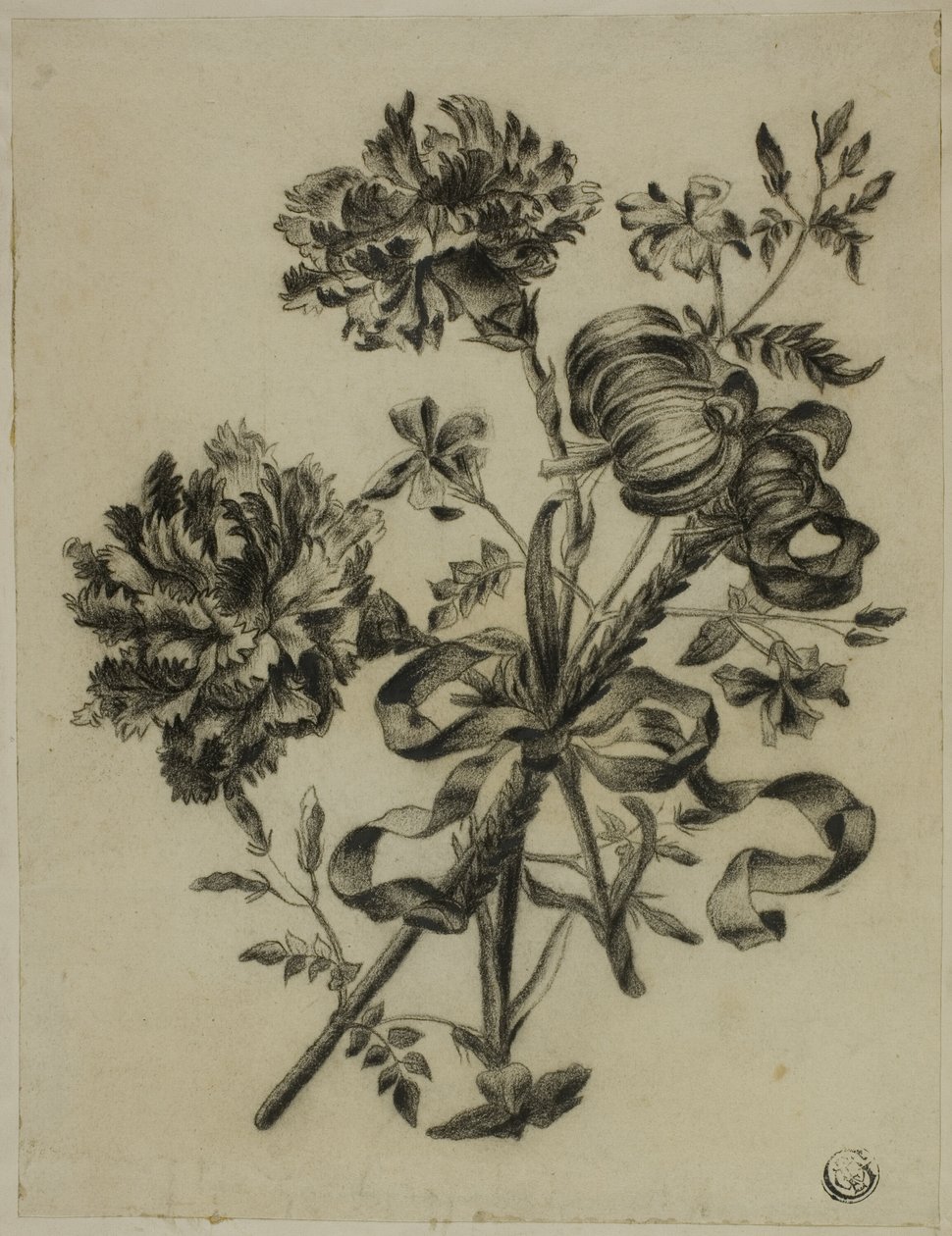 Bukiet goździków i lilii autorstwa Unknown artist