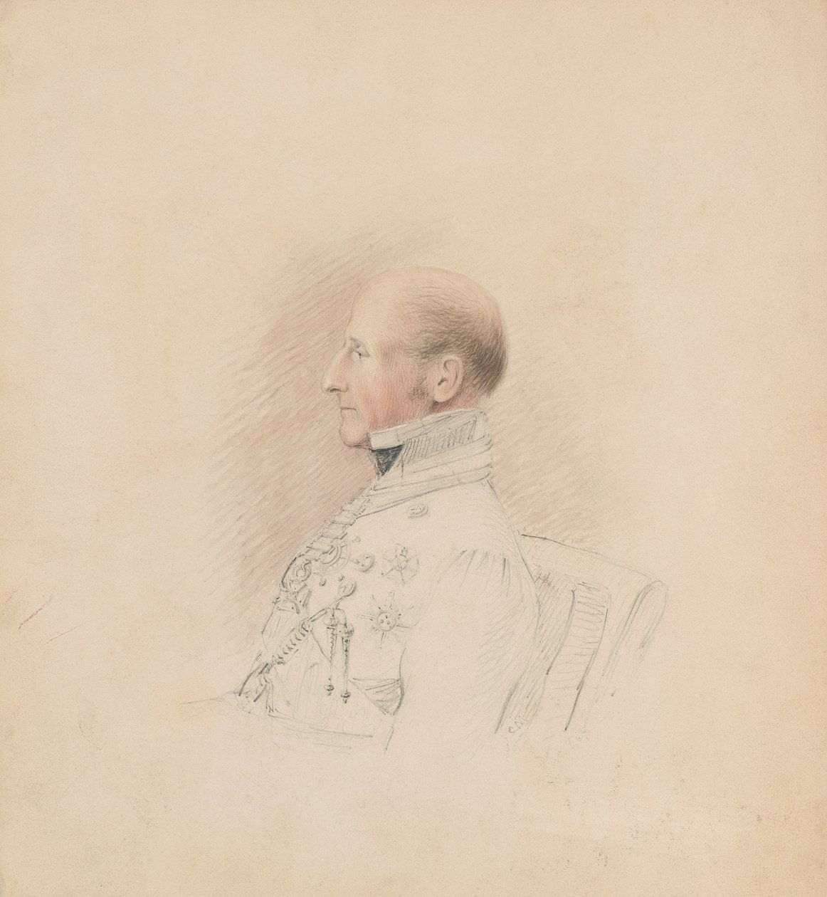 Generał brygady Sir Galbraith Lowry Cole (1772-1842), ok. 1835 (ołówek i akwarela) autorstwa Unknown artist