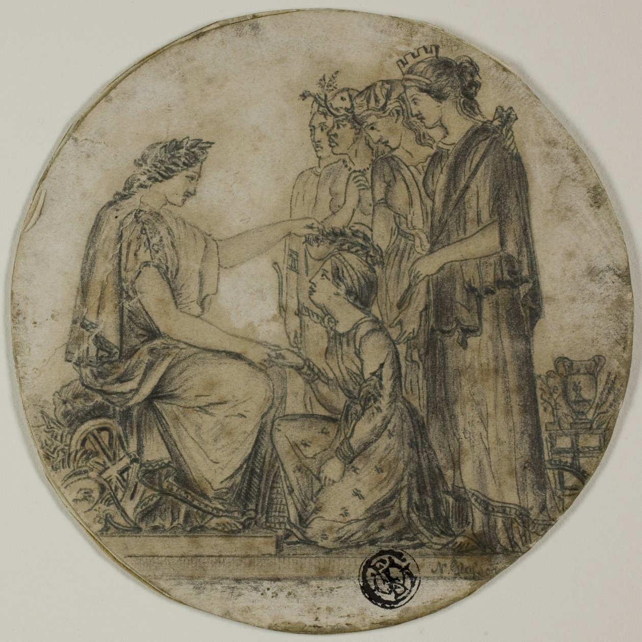 Britannia rozdaje korony obywatelskie autorstwa Unknown artist