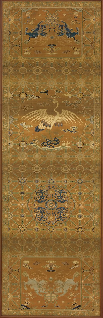 Brokat, jedwab. Podłużny panel; pokrowiec na krzesło autorstwa Unknown artist