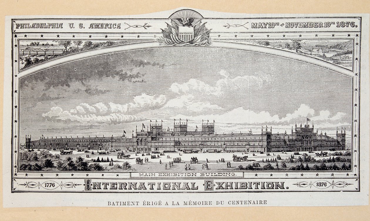Budowanie świetności na pamiątkę stulecia (1776-1876) na Międzynarodowej Wystawie w Filadelfii autorstwa Unknown artist