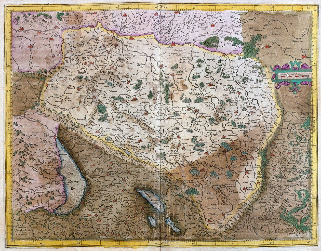Burgundia, Francja (grawerowanie autorstwa Unknown artist