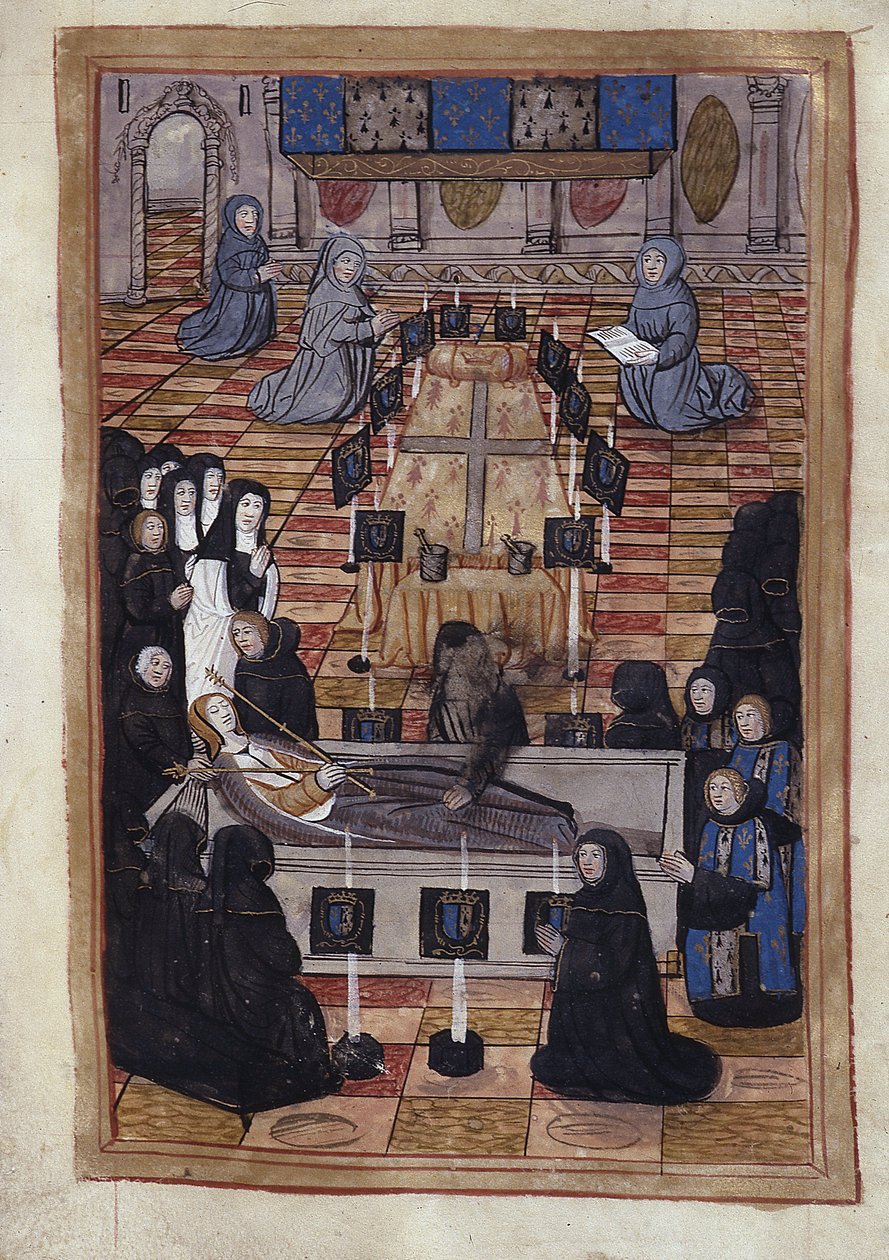 Pogrzeb Anny de Bretagne (1514) - Miniatura autorstwa Unknown artist