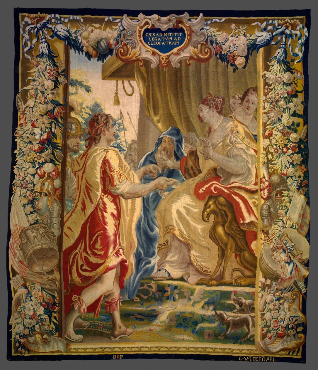 Cezar wysyła posłańca do Kleopatry z filmu Historia Cezara i Kleopatry autorstwa Unknown artist