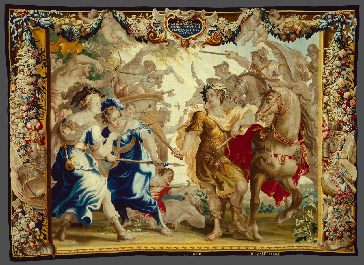 Cezar w wojnach galijskich z książki Historia Cezara i Kleopatry autorstwa Unknown artist