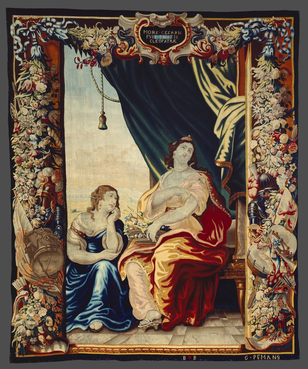 Śmierć Cezara przyprawia Kleopatrę o żałobę z filmu Historia Cezara i Kleopatry autorstwa Unknown artist
