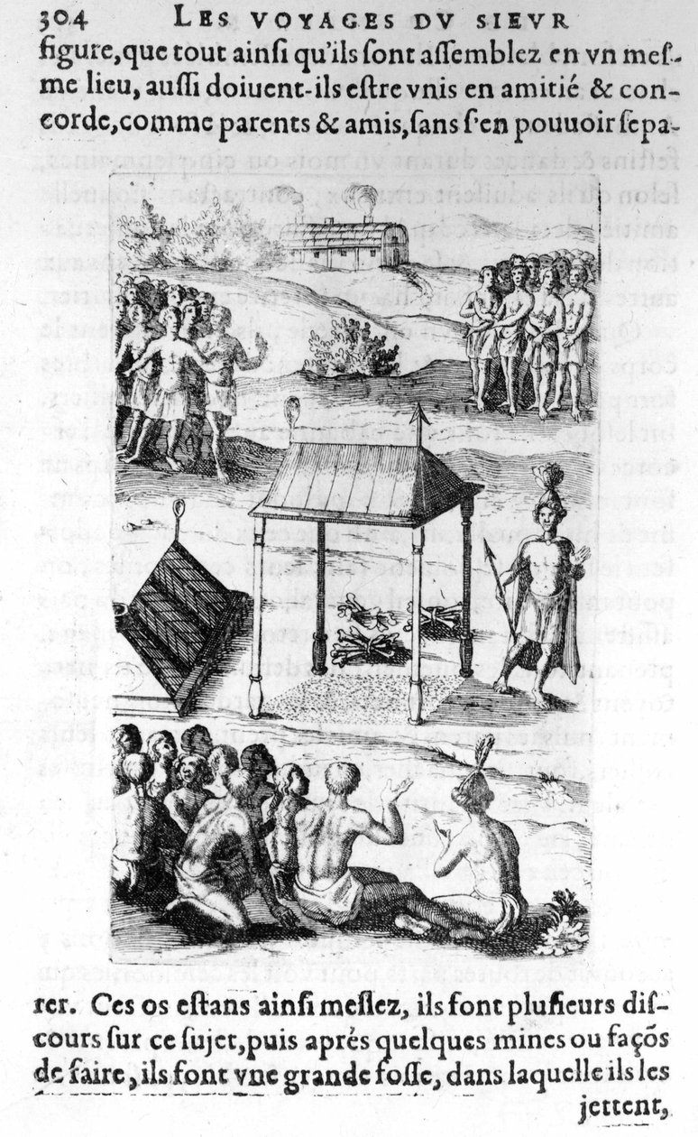 Kanada: tubylcy - w „Les voyages de la Nouvelle France Occidental, Dicte Canada, wykonanej przez św. Pierre Le Mur, Paryż autorstwa Unknown artist