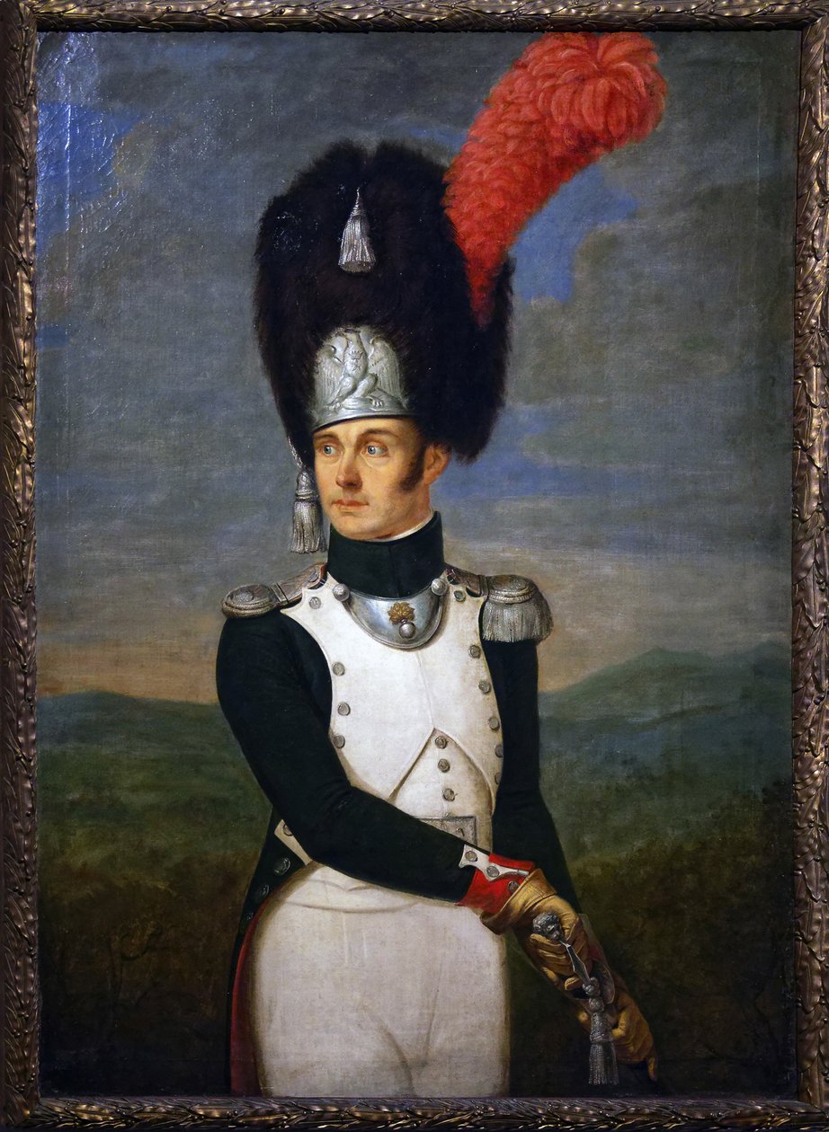 Kapitan grenadierów Gwardii Królewskiej Włoch, ok.1809 autorstwa Unknown artist