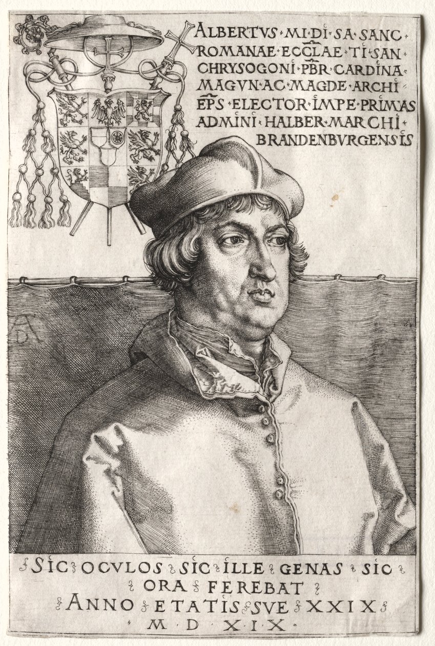 Kardynał Albrecht Brandenburgii - Mały talerz autorstwa Unknown artist