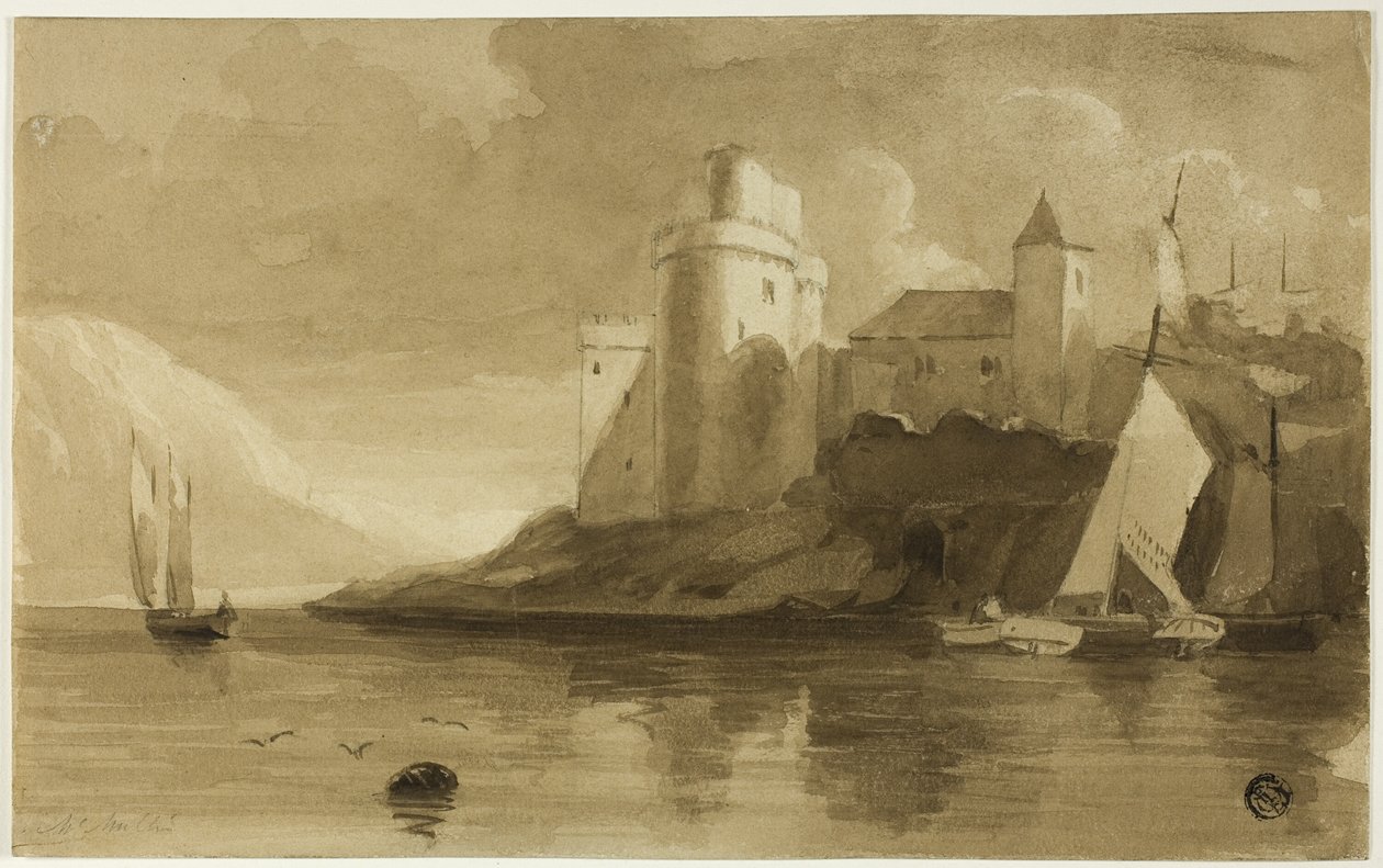 Zamek nad jeziorem autorstwa Unknown artist