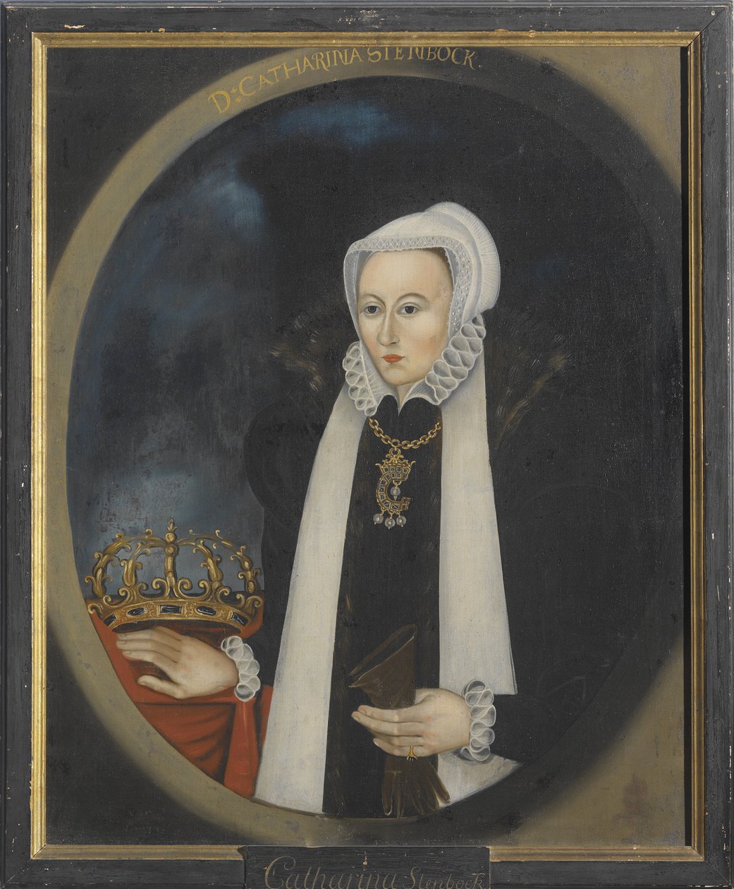 Katarzyna Stenbock, Reine de Suede - Portret Katarzyny Stenbock (1535-1621), Królowej Szwecji, Anonimowej. Olej na płótnie. Wymiar: 100x80 cm. Muzeum Narodowe w Sztokholmie autorstwa Unknown artist