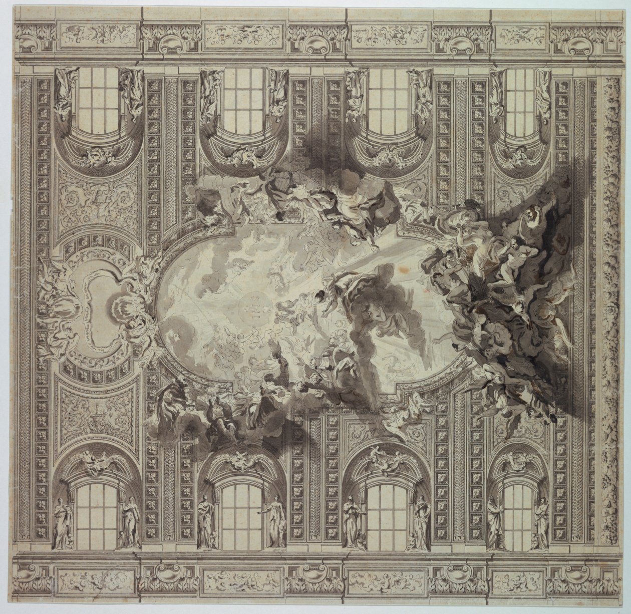 Sufit kościoła Gesù, Rzym, Włochy autorstwa Unknown artist