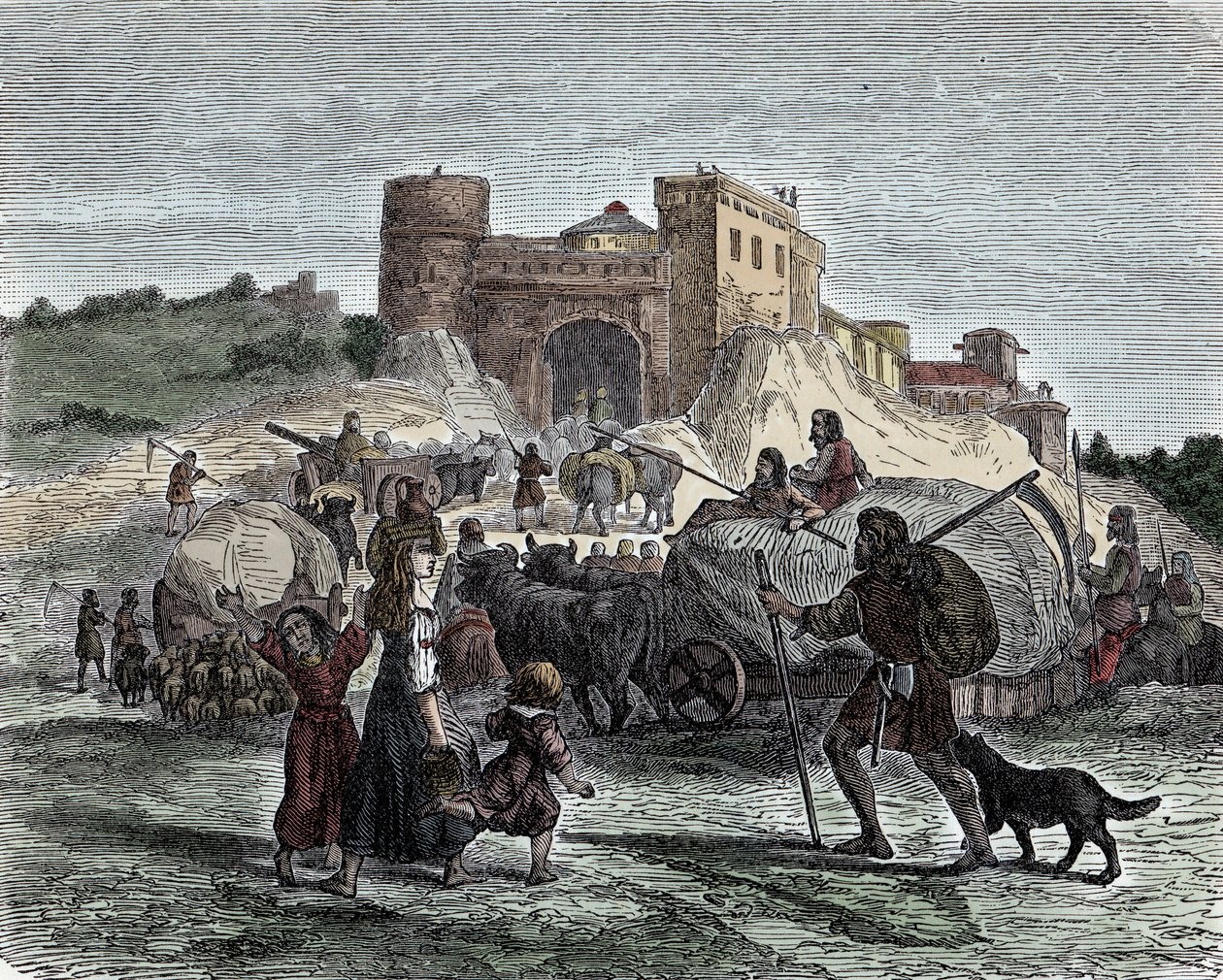 Celtowie w służbie wodzów - cywilizacja celtycka, epoka żelaza: Celtowie składają ofiary na rytualne ofiary autorstwa Unknown artist