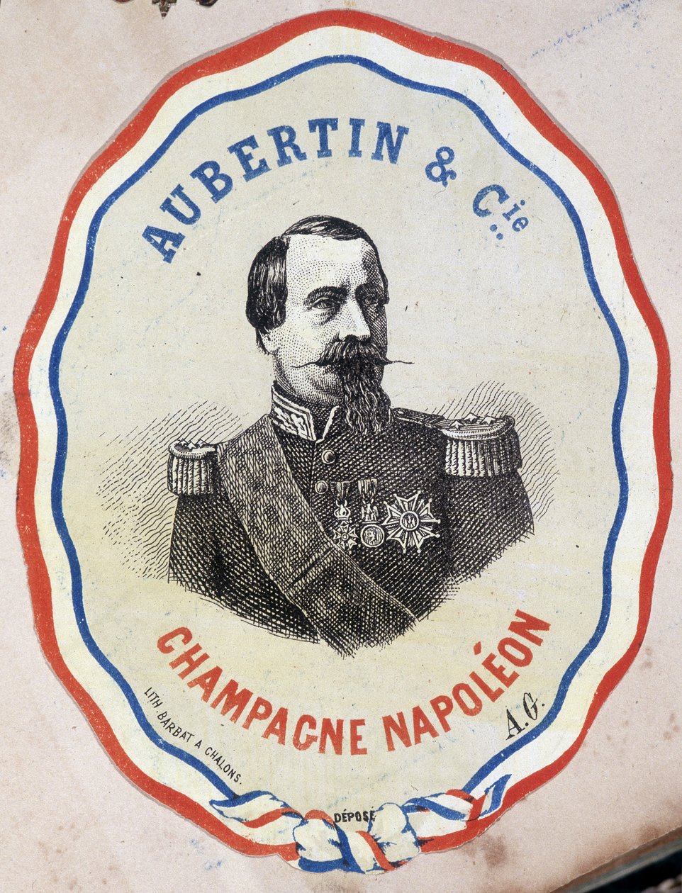Szampan Napoleon-Aubertin & Cie. (portret Napoleona III) autorstwa Unknown artist
