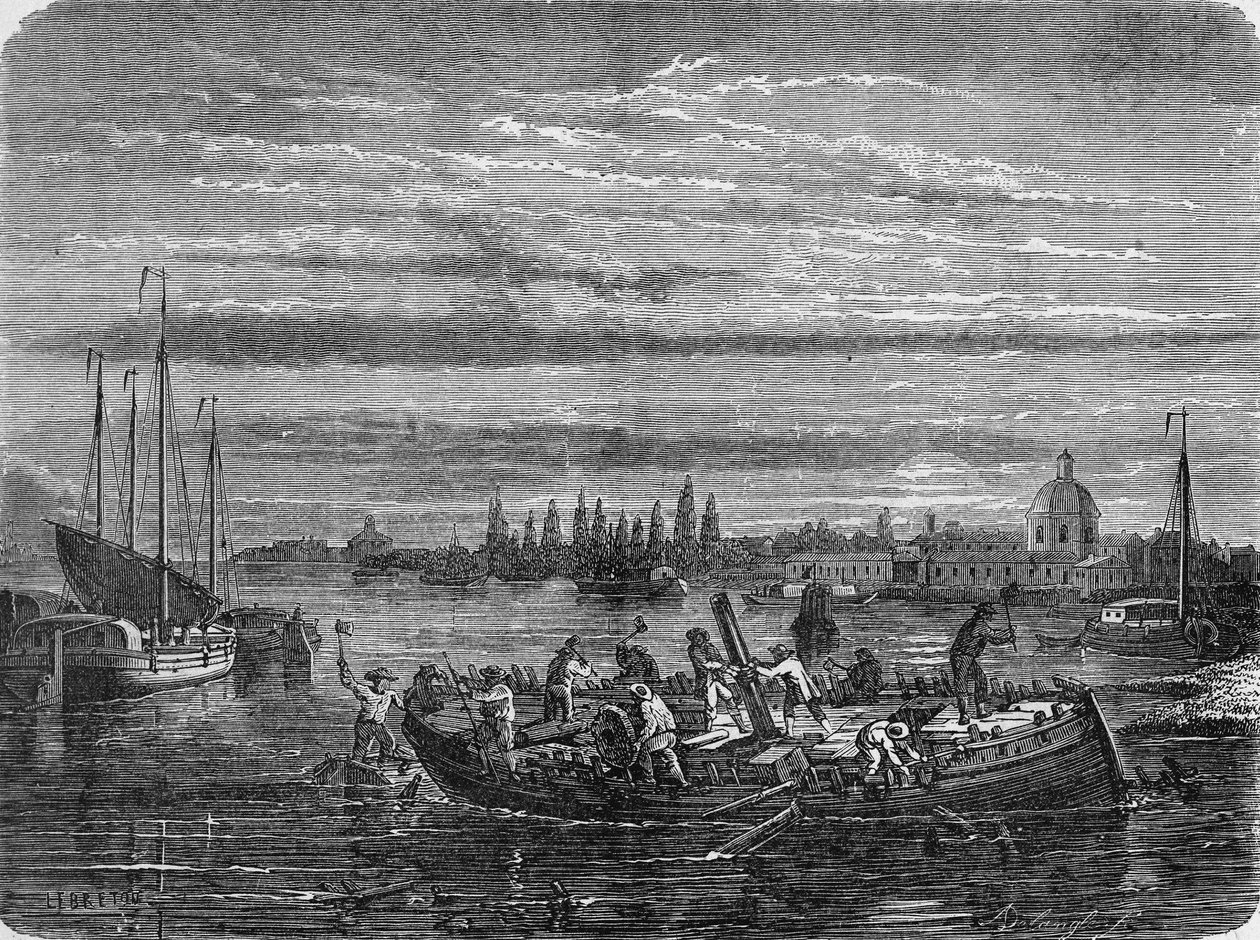 Charles Dallery wysyła swój parowiec do Helice. W „Albumie nauki””, Editions Jouvet autorstwa Unknown artist