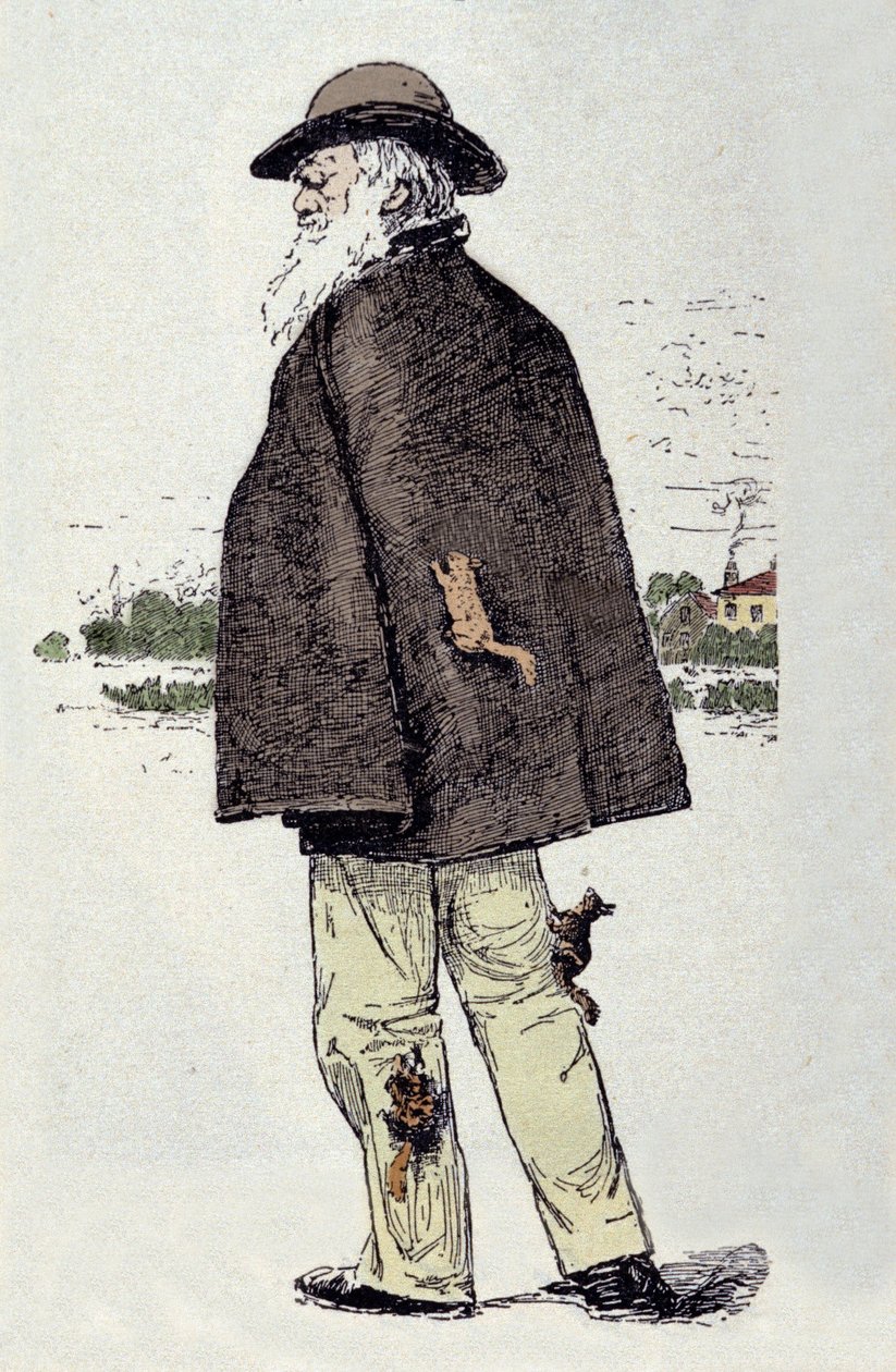 Karol Darwin (1809 - 1882), angielski przyrodnik z wiewiórkami. autorstwa Unknown artist