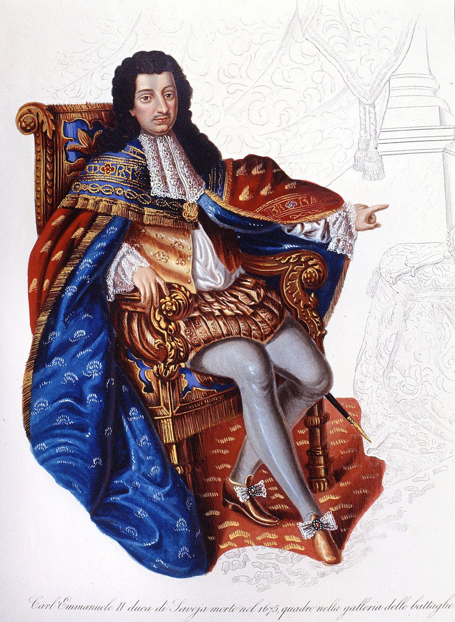 Karol Emanuel II (1634-1675), książę Sabaudii. autorstwa Unknown artist