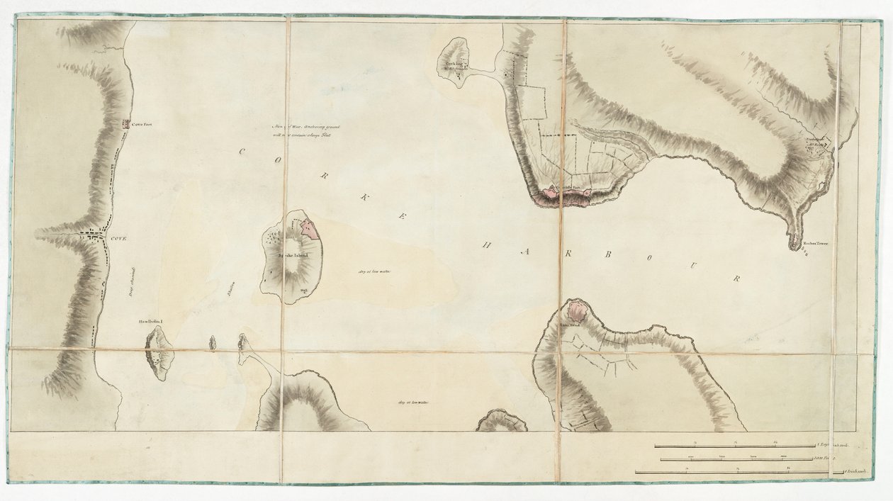 Mapa portu w Cork, Irlandia autorstwa Unknown artist