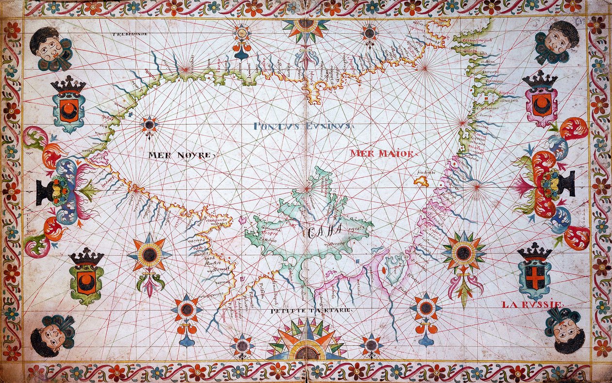 Mapa Morza Czarnego autorstwa Unknown artist