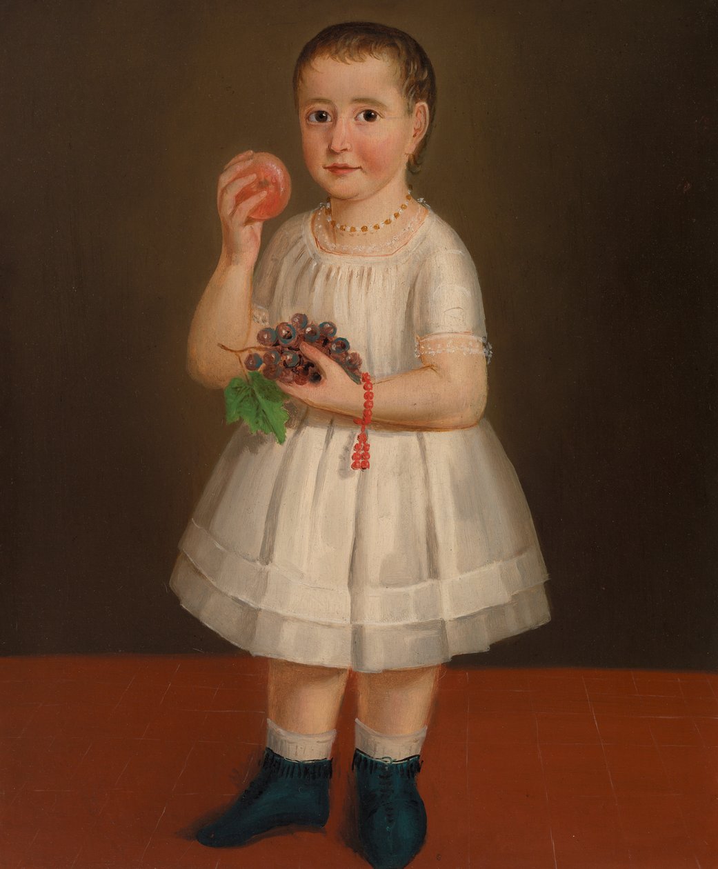 Dziecko trzymające owoce autorstwa Unknown artist