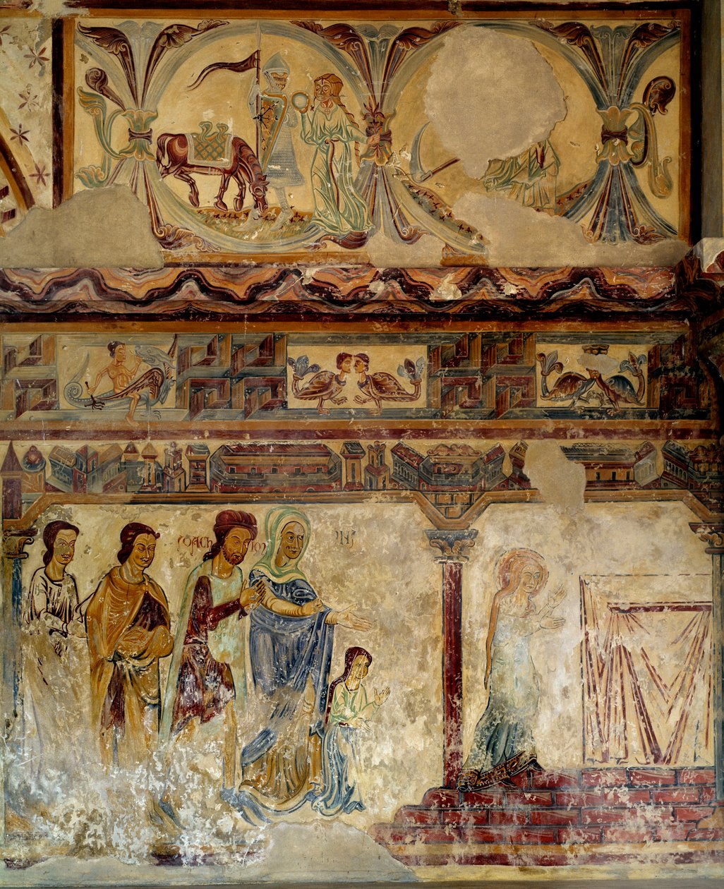 Dzieciństwo Dziewicy Po freskach z XII i XIII wieku w kościele dawnych Pouzauges w Vendee. autorstwa Unknown artist