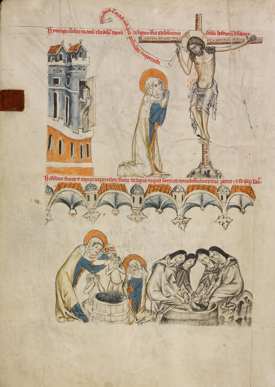 Chrystus błogosławiący świętą Jadwigę; święta Jadwiga myjąca twarz wnukowi autorstwa Unknown artist